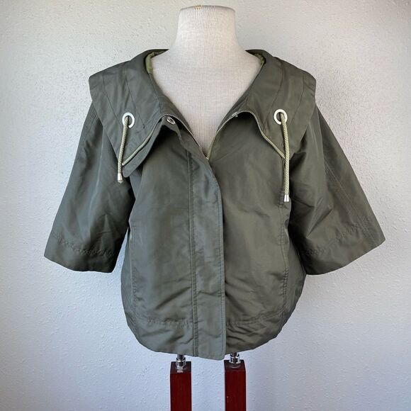 Mossimo Green Cropped Jacket Size L EUC - Picture 1 of 7